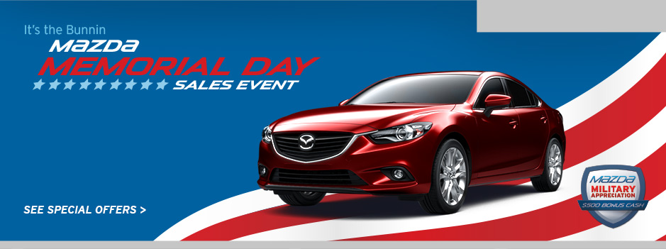 Bunnin Mazda | New & Used Cars | Ventura, Camarillo, Oxnard | Memorial Day Sales Event